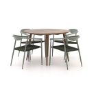 Manifesto Cavone/ROUGH-K ø 115cm dining tuinset 5-delig stapelbaar