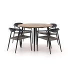 Manifesto Cavone/Falcade  ø 115cm dining tuinset 5-delig stapelbaar
