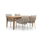 Bellagio Birgi Novo/Bruca 170cm dining tuinset 5-delig stapelbaar