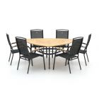 Hartman Raffaelo/Triangular 170cm dining tuinset 7-delig stapelbaar