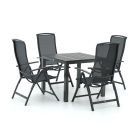 R&S Design Capri/Fidenza 90cm dining tuinset 5-delig verstelbaar