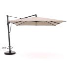 Glatz Sombrano S+ Easy zweefparasol 350x350cm - Taupe (151) (incl. Shadowline voet 140 kg) (incl.hoes) (Frame = Antraciet)