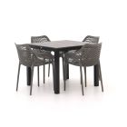 Forza Ripi/Fidenza 90cm dining tuinset 5-delig stapelbaar