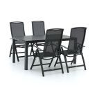 R&S Design Capri/Fidenza 160cm dining tuinset 5-delig verstelbaar