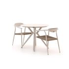 Manifesto Cavone/Sora ø 90cm dining tuinset 3-delig stapelbaar