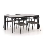 Manifesto Cavone/Sestino 160cm dining tuinset 5-delig stapelbaar