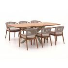 Bellagio Brasimone/Induno Deens Ovaal 240cm dining tuinset 7-delig stapelbaar