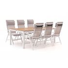 Bellagio Avenza/Fidenza 220cm dining tuinset 7-delig verstelbaar