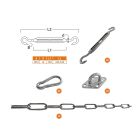 Shadow Comfort bevestigingsset t.b.v. schaduwdoek driehoek