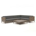 ROUGH-D hoek loungeset 5-delig 6-zits