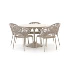 SUNS Vado/Nova ø150cm dining tuinset 6-delig stapelbaar