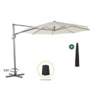 Shadowline Francisco zweefparasol ø330cm - Ecru (incl. Terra Easyfoot) (incl. kruisvoet, excl. tegels) (incl. beschermhoes)
