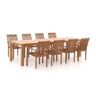 Sunyard Jakarta/Oxford 300cm dining tuinset 9-delig stapelbaar