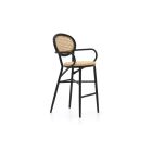 Forza Tovel barstoel stapelbaar - Taupe - Naturel - Bruin - Wicker (vlechtwerk)