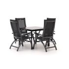 Hartman Primo/Sestino 90cm dining tuinset 5-delig verstelbaar