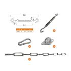 Shadow Comfort bevestigingsset t.b.v. schaduwdoek driehoek