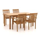 Sunyard Jakarta/Liverpool 160cm dining tuinset 5-delig stapelbaar