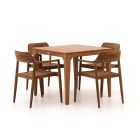 Bellagio Balba/Bruca 90cm dining tuinset 5-delig stapelbaar