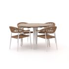 Manifesto Belpasso/Falcade ø 115cm dining tuinset 5-delig stapelbaar