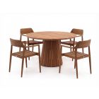 Bellagio Balba/Santa Severina ø130cm dining tuinset 5-delig stapelbaar