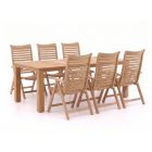 Sunyard Corby/Buxton 220cm dining tuinset 7-delig verstelbaar
