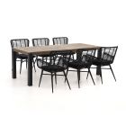 Intenso Asti/ROUGH-S 220cm dining tuinset 7-delig