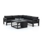 Bellagio Campazzo/Cosi 100cm hoek loungeset met vuurtafel 4-delig