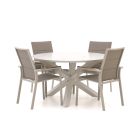 Bellagio Albinea/Lodola ø130cm dining tuinset 5-delig stapelbaar