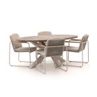 Bellagio Sordio/ROUGH-Y Ellips 200cm dining tuinset 5-delig stapelbaar