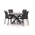 R&S Design Centallo/Fidenza ø 126cm dining tuinset 5-delig stapelbaar