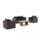 Forza Barolo/ROUGH-L 120cm stoel-bank loungeset 4-delig