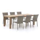 Forza Fossano/ROUGH-S 220cm dining tuinset 7-delig stapelbaar