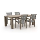 ROUGH-Batang Rope/ROUGH-X 200cm dining tuinset 5-delig stapelbaar