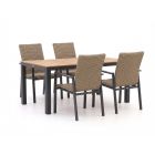 Manifesto Villongo/Fidenza 160cm dining tuinset 5-delig stapelbaar