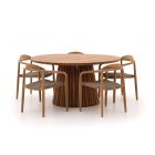 Bellagio Berbaro/Santa Severina ø150cm dining tuinset 6-delig stapelbaar