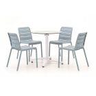 Forza Narni/Canzo ø80cm dining tuinset 5-delig stapelbaar