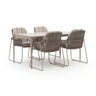 Tierra Outdoor Rivera/Elegante 160cm dining tuinset 5-delig