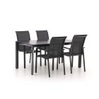 R&S Design Centallo/Sestino 160cm dining tuinset 5-delig stapelbaar