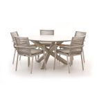 Bellagio Marudo/Lodola ø 150cm dining tuinset 6-delig stapelbaar