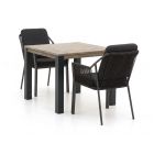 Tierra Outdoor Liv/ROUGH‑S 90cm dining tuinset 3-delig stapelbaar