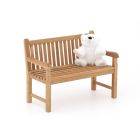 Kinder tuinbank 75x40x56cm/KiKabeer Groot 30cm wit