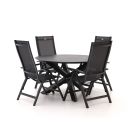 Hartman Troy/Lodola ø 130cm dining tuinset 5-delig verstelbaar