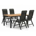 Forza Tione/Linosa 100cm dining tuinset 5-delig verstelbaar