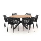 Forza Ripi/Fidenza ø149cm dining tuinset 7-delig stapelbaar