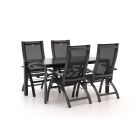 Hartman Primo/Sestino 160cm dining tuinset 5-delig verstelbaar