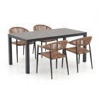 Manifesto Belpasso/Menzano 160cm dining tuinset 5-delig stapelbaar