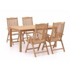 Sunyard Veronica/Liverpool 145cm dining tuinset 5-delig verstelbaar