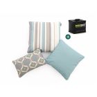 Sierkussen set Retro Waves Blue