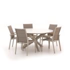 Bellagio Albinea/Lodola ø150cm dining tuinset 6-delig stapelbaar