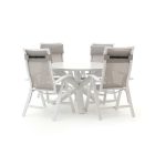 Bellagio Lugo/Lodola ø 130cm dining tuinset 5-delig verstelbaar
